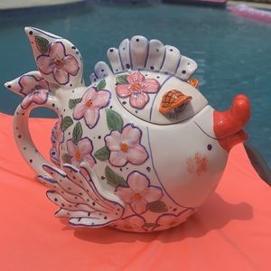Blue Sky Clayworks Flower Garden Teapot - Thumbnail 4
